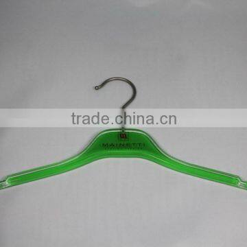 Colored Acrylic Clothes Hanger, Apparel hanger with hook