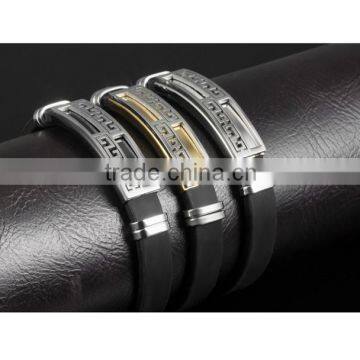 Custom Silicone Bracelet With Stainless Less Clasp Hot-sell