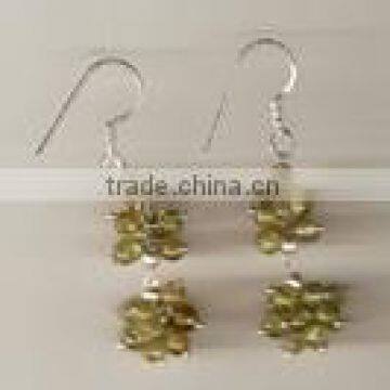 Peridot beads earrings