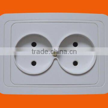 German style 2 pin socket outlet double (F2209)