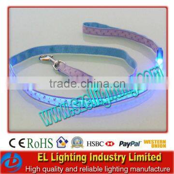 led dog leash blue large size dog leash