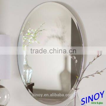 round edged mirror oval silver mirror hot sale