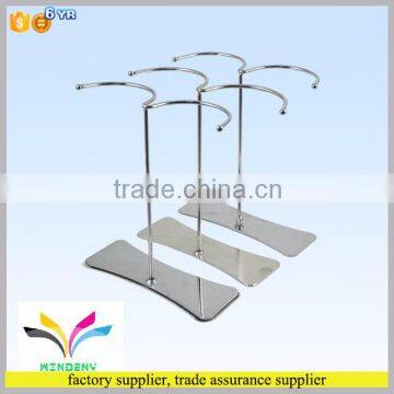 High quality custom stylish durable floor metal fashion names shoe shop display rack