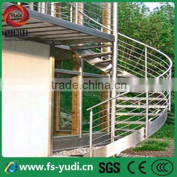 stainless steel exterior stair design for building project