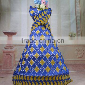 New Trending Nice Guipure Lace Metallic Chemical Fabric African Dresses for Sale