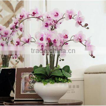 Cheap hot sale white silk flower orchid phalaenopsis