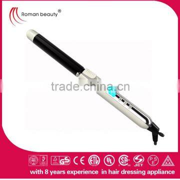 Newest Ceramic coated LCD display rotating hair curling iron