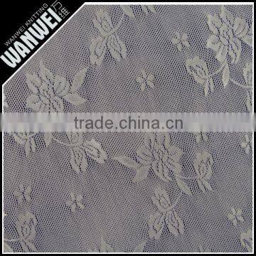 New Manufactur Mading Navy Gray Elastic Bright Nylon Spandex Hollow Lace Fabric for Spring and Summer Dress 4231 photo-2