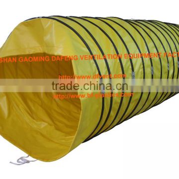 1200mm yellow poliester mining flexible duct