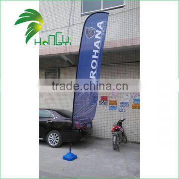 Fabric Advertising Feather Flag Banner / Roadside Flag Banners Advertising Printing