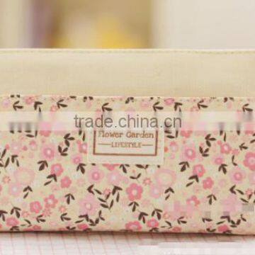 Promotion two zippers fresh pencil case made in china