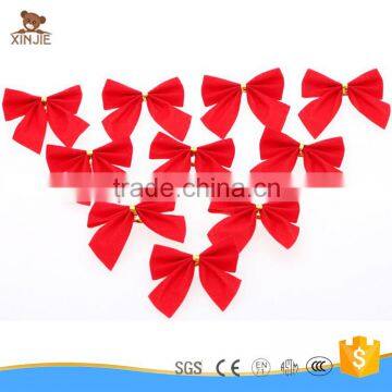 christmas tree decoration bowknot red fabric ribbon christmas bowknot