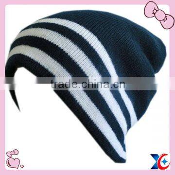 2013 fashion 100% acrylic stripe cap hat