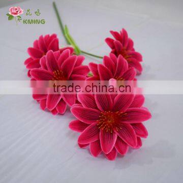 Cheap Silk Fabric Dahlia Flower 5 Heads photo-3