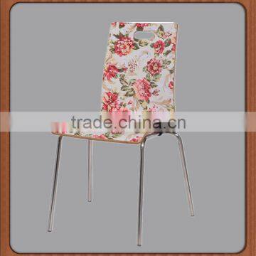 Elegant Design Colorful Metal Leg Dining Chair