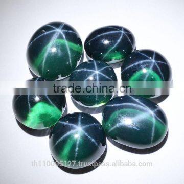 135.20 Ct Emerald Green Star Sapphire 6 Rays Lab Created Stone