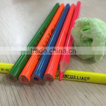 7" Standard Size Triangular Shape Soft Wood High Quality 3.0mm Neon Colored Pencil photo-2