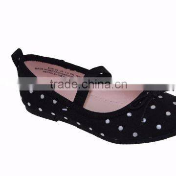 girls spot blank dress shoes ballet shoes