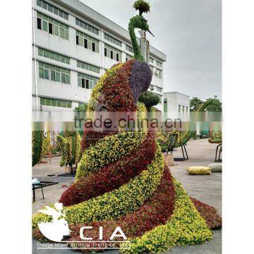 Amazing large artificial boxwood peacock topiary animal sculpture