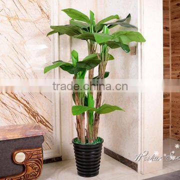 Popular high quality low cost artificial banana tree for indoor decoration