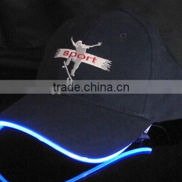 High Power Led cap Flashing Cap with Fibre Optic Lights on the Brim                        
                                                Quality Choice