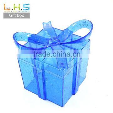 Colorful plastic bow tie gift box small gift boxes for sale