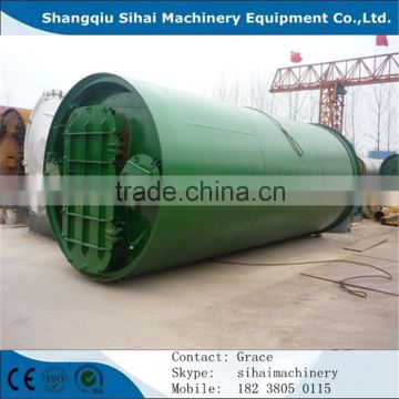 10 tons capacity waste tyre/plastic/rubber recycling pyrolysis plant