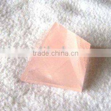 Natural Rock Rose Crystal Pyramid