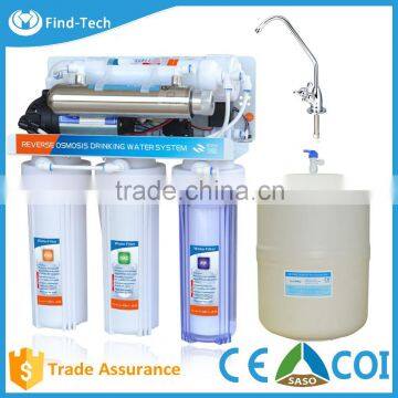 domestic 6 stage New hot product plastic alkaline water filter reverse osmosis system water filter with uv sterilizer