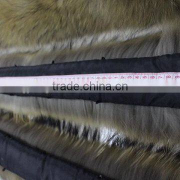 Wholesale Natural Raccoon Fur Collar Coat Detachable /Scarf 80cm*17cm photo-5
