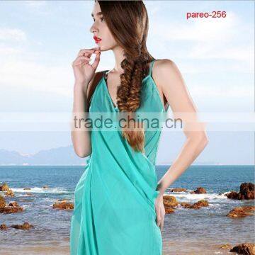 Fashion chiffon beach pareo solid women pareo