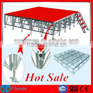 1.22m*2.44m satge decoration ideas used portable stage for sale/ wedding stage decoration
