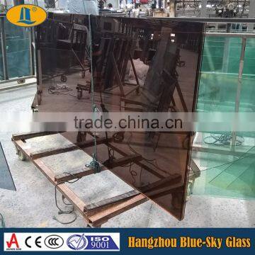 BL 8+12A+8 mm bronze reflective double glazed glass panels