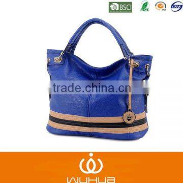 2014 Latest Large Blue Pu Hobo Handbags for Women