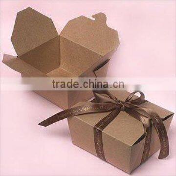 Recyclable brown paper cake box