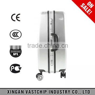 2016 Newest Sales Premium Silver Hard Case Kids Trolley Bags With Cosmetic Luggage photo-4