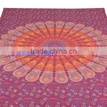 Mandela Tapestry Wall Decor Throw Table Cover Sanganeri Prined 100% Cotton Bedspread Indian Jaipur Manufacturer & Wholesaler photo-2