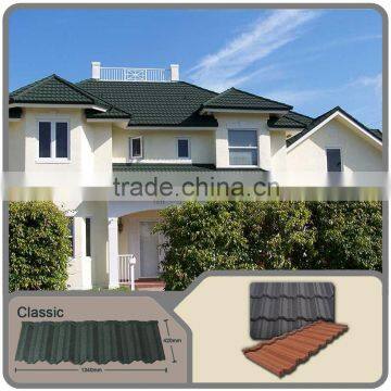 Classical Ultraviolet thermal insulation stone coated roof tiles/Professional roofing manufacturers/install tile roof panel