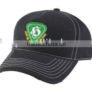 embroidery 100% cotton washed destroy baseball cap