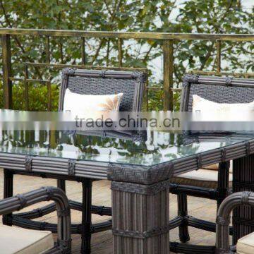 outdoor garden furniture PE round rattan dining set