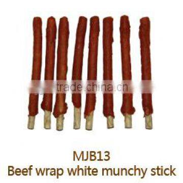 beef wrap white munchy stick Dog Food pet treats