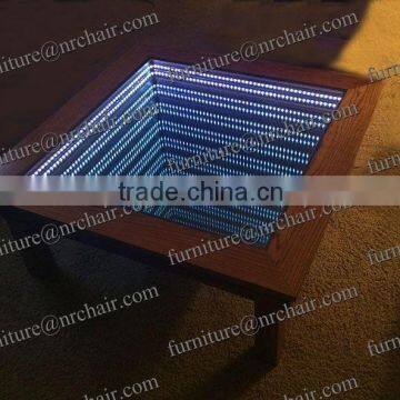 2015 New Arrival Shanghai Commercial 3D LED Infinity Mirror Coffee Table NR_TD012