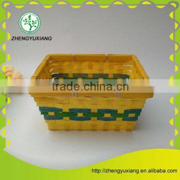 Natural rectangle bamboo utility easter basket