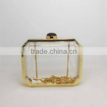 YUYU Luxury glass material clear clutch