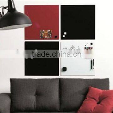 Houseware tempered glass writing board with board on the wall