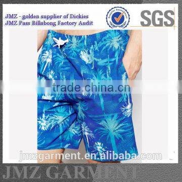 Custom OEM Wholesale Swim Trunks Swimwear for Mens Polyester With Your Own Print Design New 2015 Low Moq China Supplier