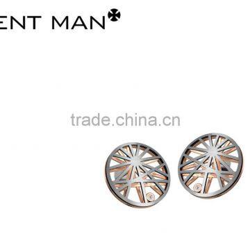 High quality italy Jewellery set ,2015 wholesale Women Jewellery earring,rose gold round circle shaped earrings from coolman