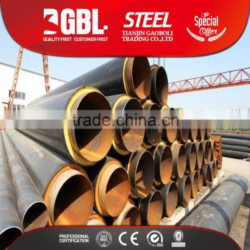 Prefabricated polyurethane foam thermal insulation spiral steel pipe