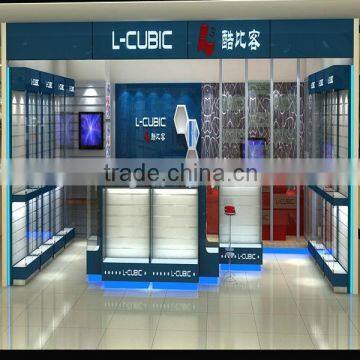 Camera Store Wooden Wall Shelf Design and Retail Camera Store Furniture