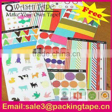 Printing logo washi paper adhesive sticker